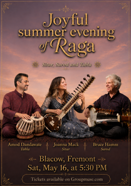 A Joyful Summer Evening of Raga- Sitar, Sarod and Tabla
